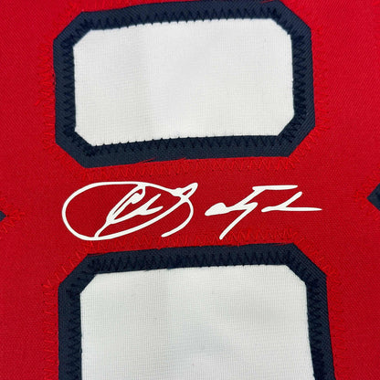 Framed Facsimile Autographed Carl Yastrzemski 35x39 Boston White Reprint Laser Auto Baseball Jersey