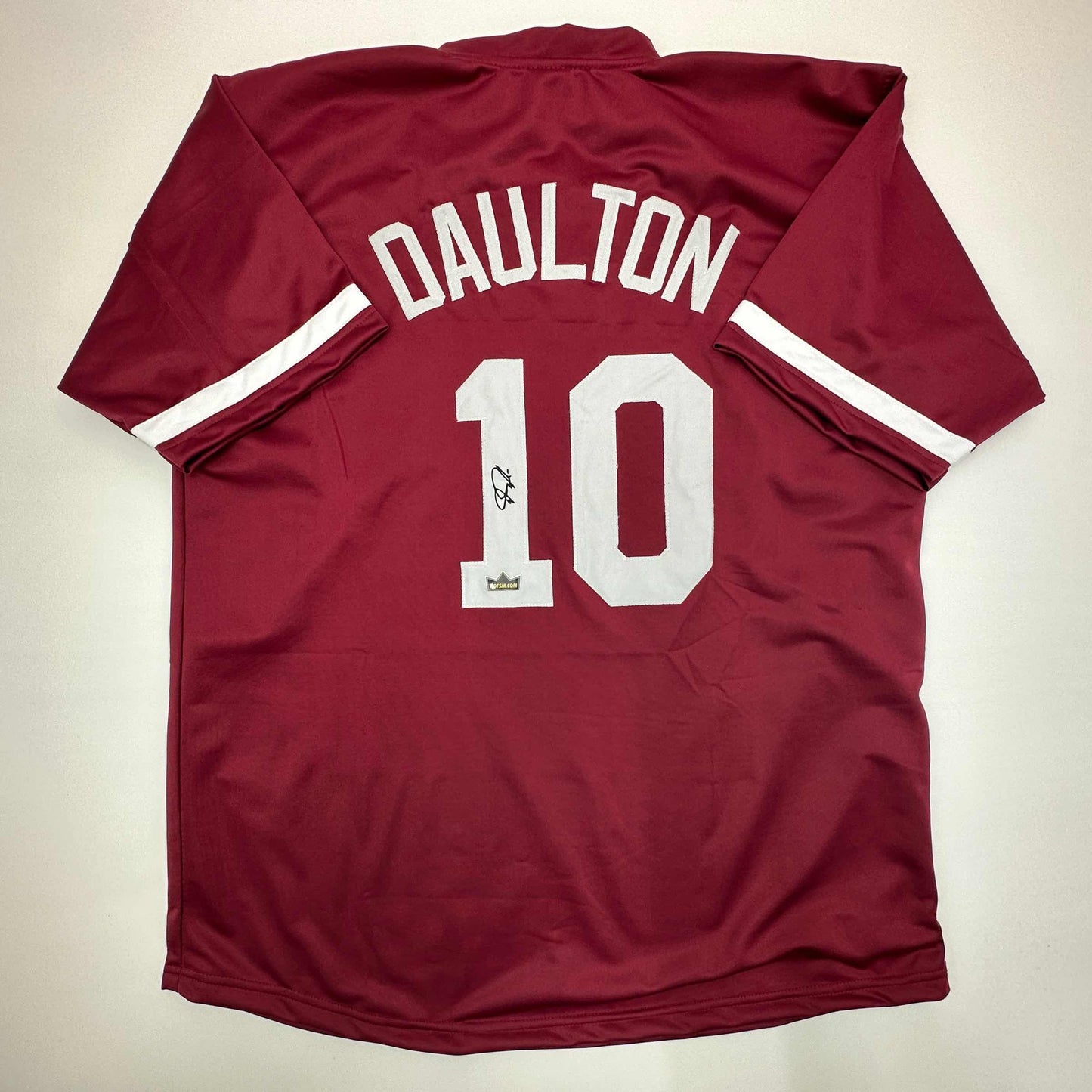 Facsimile Autographed Darren Daulton Philadelphia Maroon Reprint Laser Auto Baseball Jersey Size Men's XL