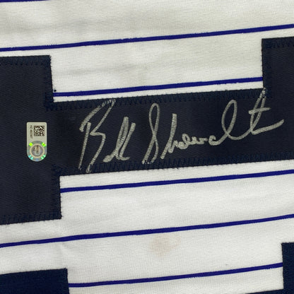 Autographed/Signed Buck Showalter New York Pinstripe Baseball Jersey MLB COA
