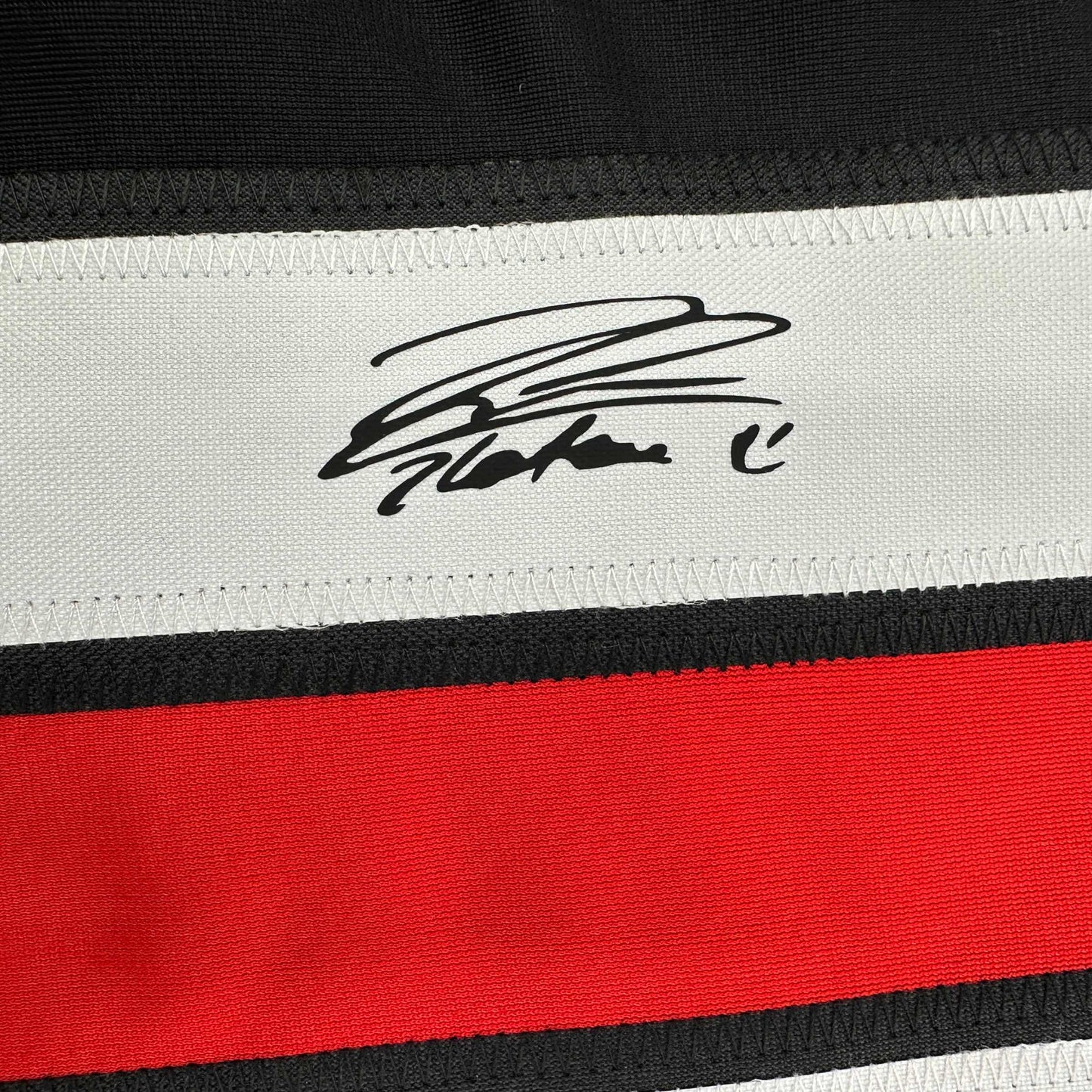Facsimile Autographed Zlatan Ibrahimovic AC Milan Black/Red Reprint Laser Auto Soccer Jersey Size Men's XL