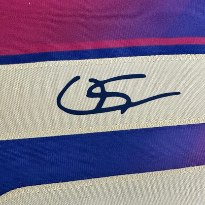 Facsimile Autographed Lamine Yamal #10 FC Barcelona Blue/Red Reprint Laser Auto Soccer Jersey Size Men's XL