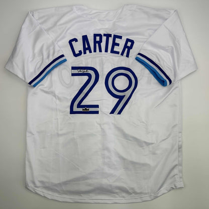 Facsimile Autographed Joe Carter Toronto Blue Reprint Laser Auto Baseball Jersey Size Men's XL
