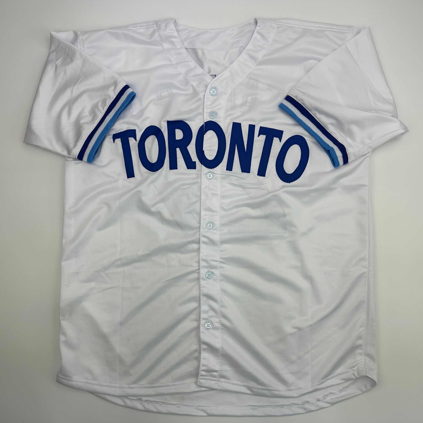 Facsimile Autographed Joe Carter Toronto Blue Reprint Laser Auto Baseball Jersey Size Men's XL