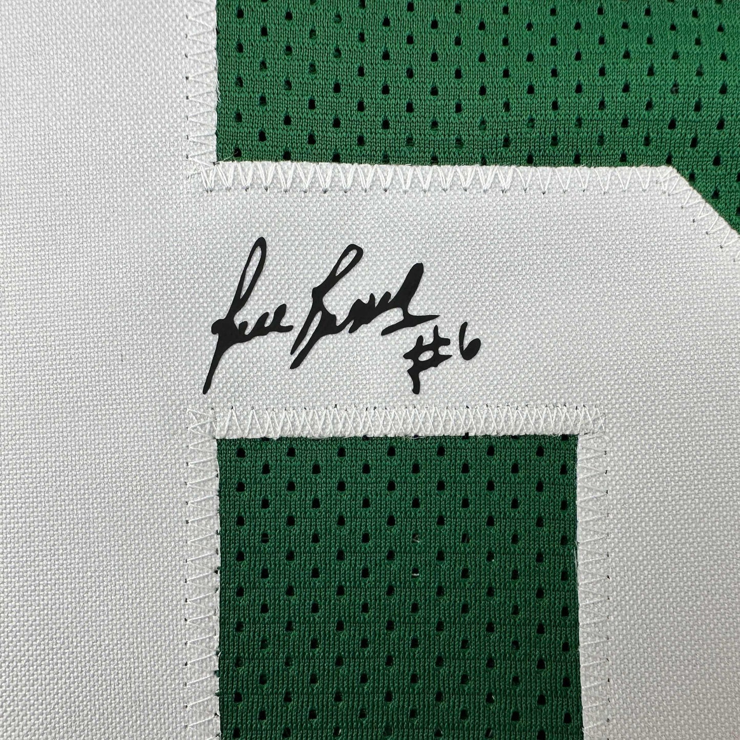 Facsimile Autographed Bill Russell Boston Green Reprint Laser Auto Basketball Jersey Size Men's XL