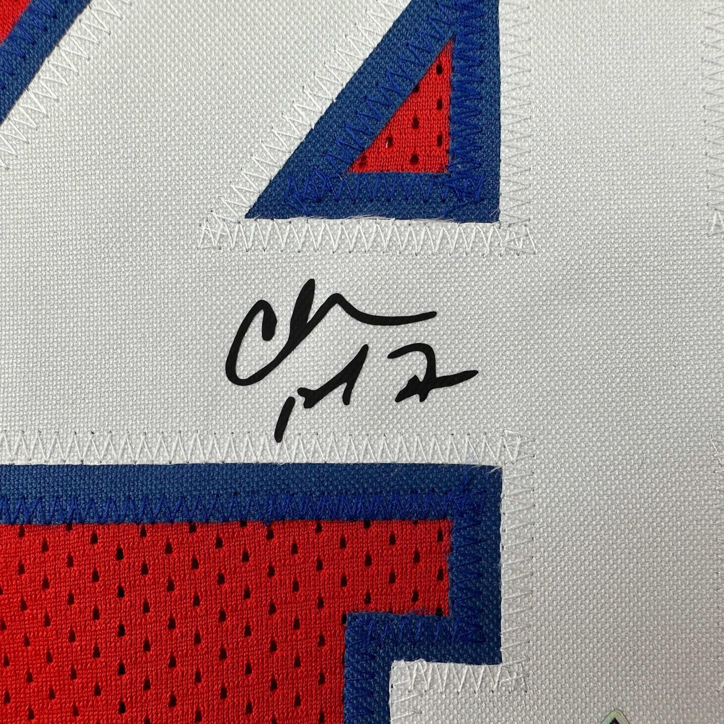 Facsimile Autographed Charles Barkley Philadelphia Red Reprint Laser Auto Basketball Jersey Size Men's XL