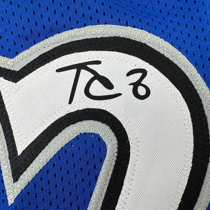 Facsimile Autographed Kevin Garnett Minnesota Blue Reprint Laser Auto Basketball Jersey Size Men's XL