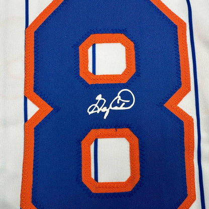 Facsimile Autographed Gary Carter New York Pinstripe Reprint Laser Auto Baseball Jersey Size Men's XL