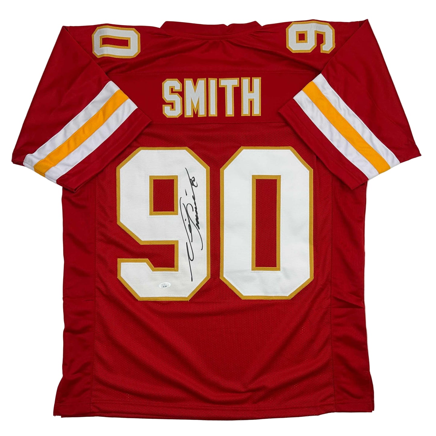 Autographed/Signed Neil Smith Kansas City Red Football Jersey JSA COA