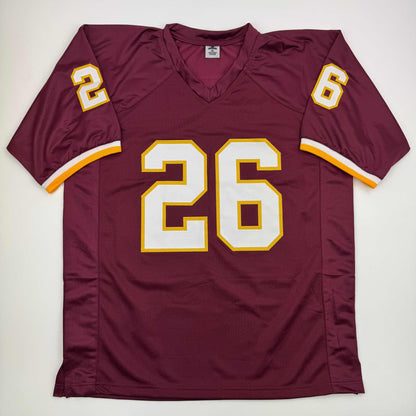 Autographed/Signed Clinton Portis Washington Burgundy Football Jersey Beckett BAS COA