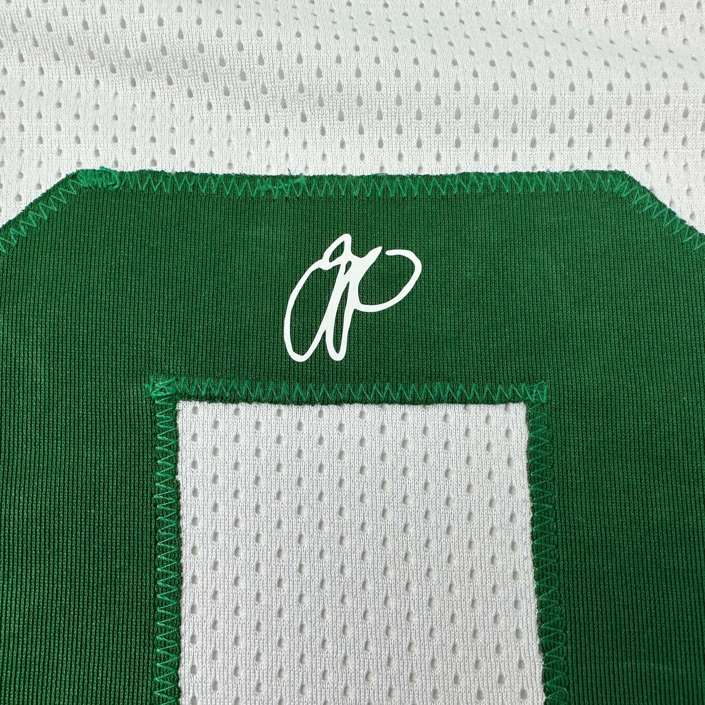 Facsimile Autographed Jayson Tatum Boston White Reprint Laser Auto Basketball Jersey Size Men's XL