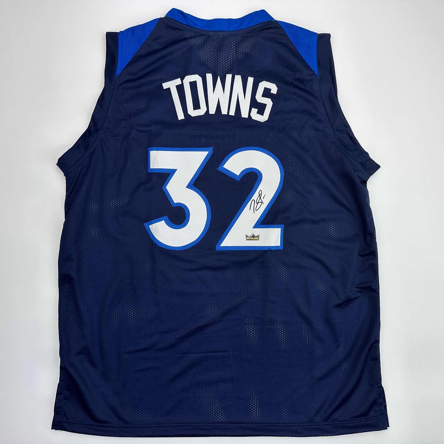 Facsimile Autographed Karl-Anthony Towns Minnesota Blue Reprint Laser Auto Basketball Jersey Size Men's XL