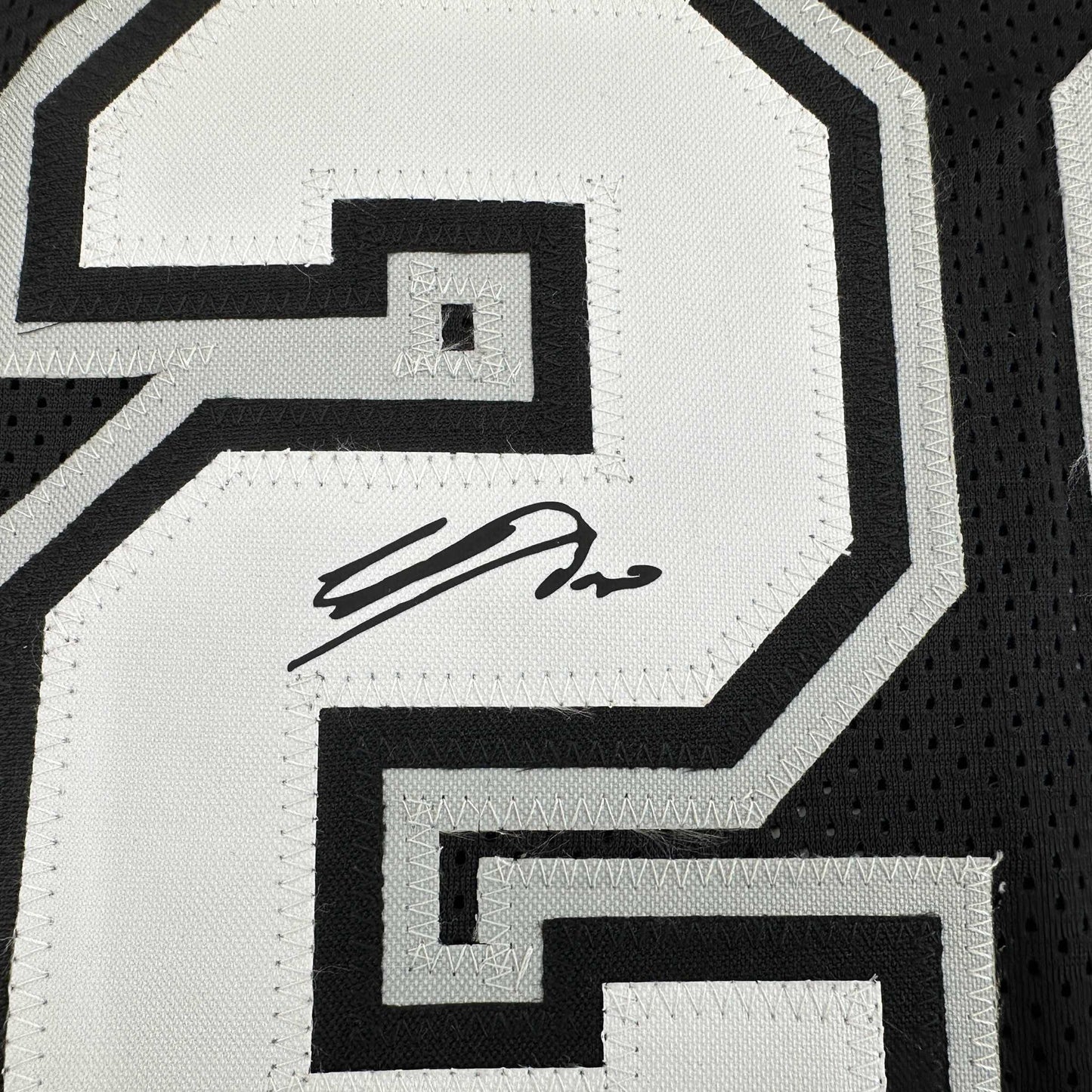 Framed Facsimile Autographed Manu Ginobili 35x39 San Antonio Black Reprint Laser Auto Basketball Jersey