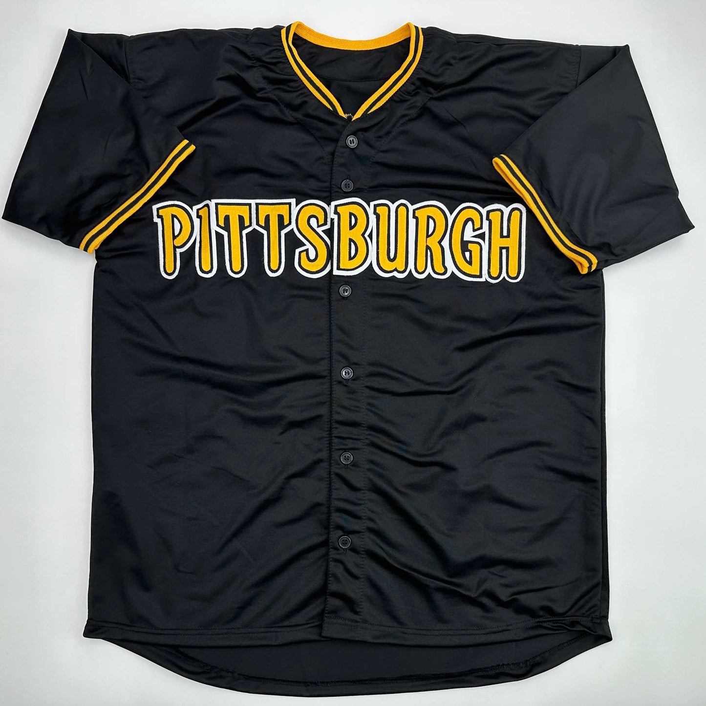 Facsimile Autographed Oneil Cruz Pittsburgh Black Reprint Laser Auto Baseball Jersey Size Men's XL