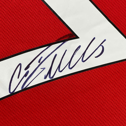 Autographed/Signed Cristiano Ronaldo Manchester United Red Current Soccer Jersey Beckett BAS COA/LOA
