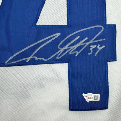 Autographed/Signed Auston Matthews Toronto Maple Leafs White Hockey Jersey Fanatics COA