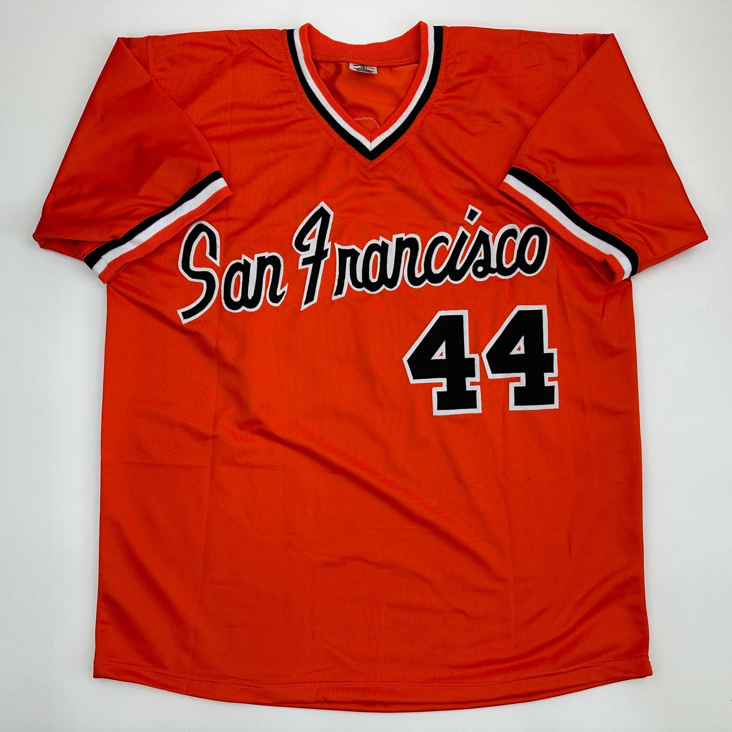 Facsimile Autographed Willie McCovey San Francisco Orange Reprint Laser Auto Baseball Jersey Size Men's XL
