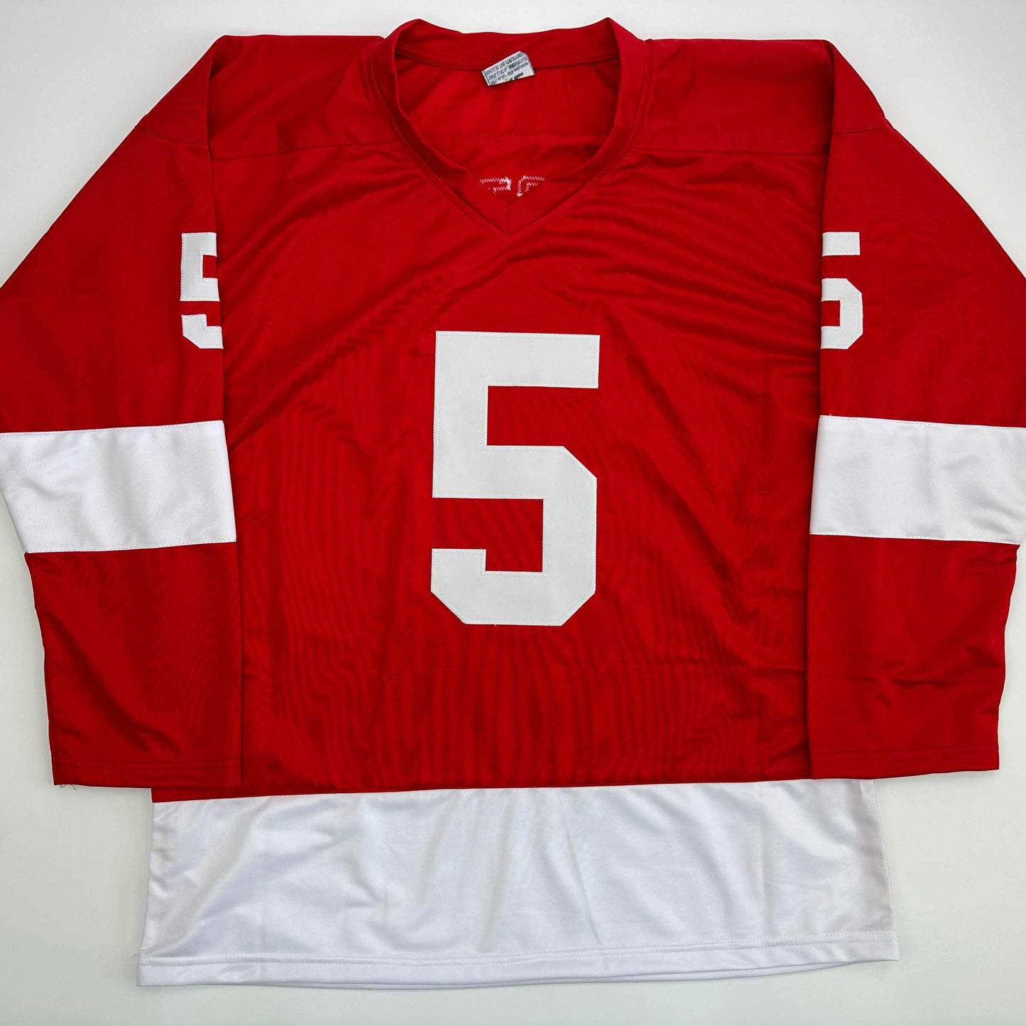 Facsimile Autographed Niklas Lidstrom Detroit Red Reprint Laser Auto Hockey Jersey Size Men's XL