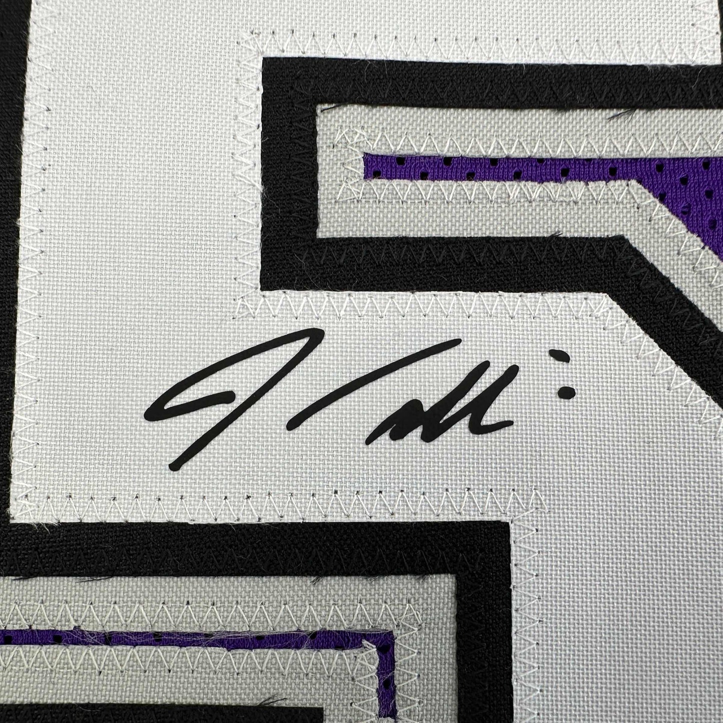 Facsimile Autographed Jason Williams Sacramento Purple Reprint Laser Auto Basketball Jersey Size Men's XL