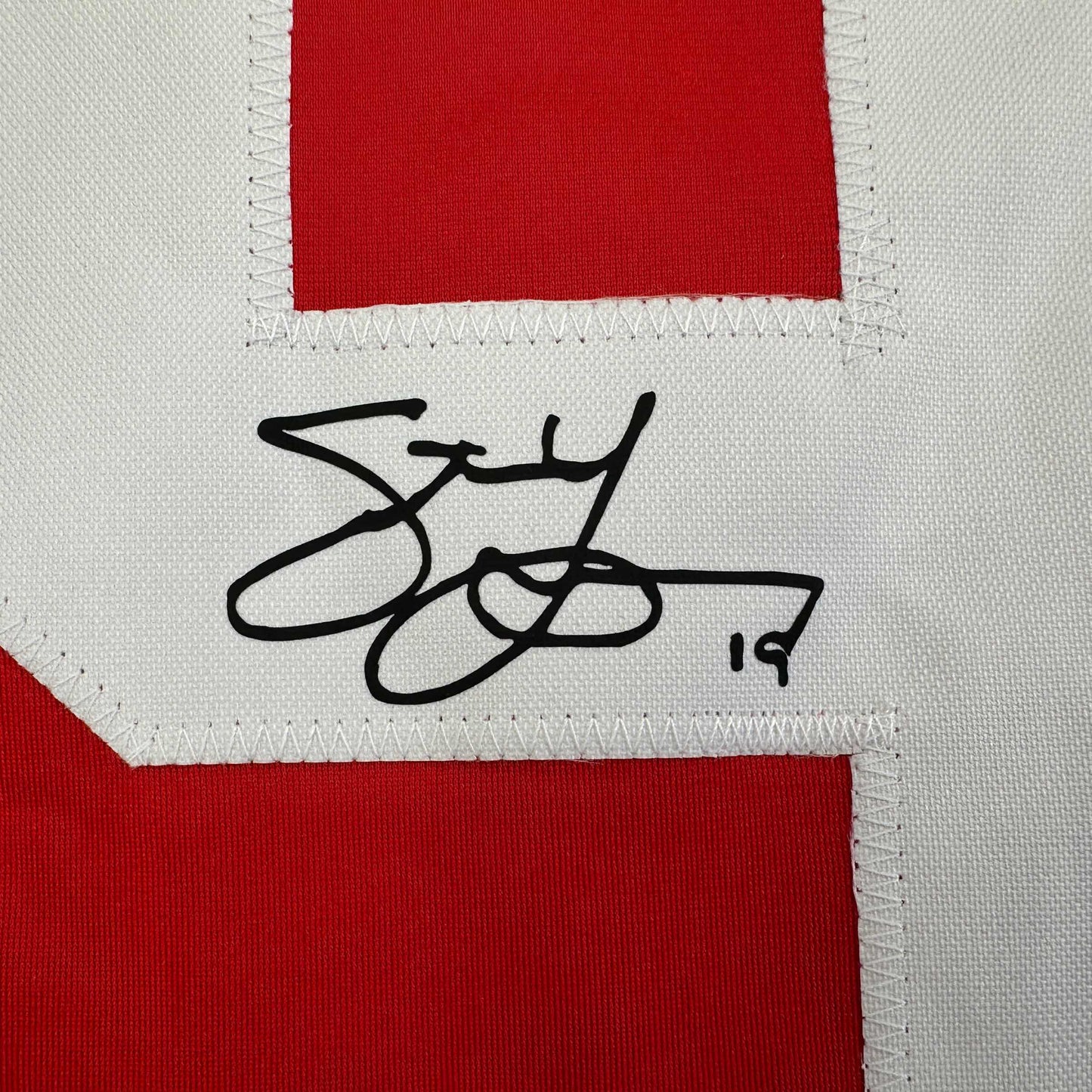 Facsimile Autographed Steve Yzerman Detroit Red Reprint Laser Auto Hockey Jersey Size Men's XL