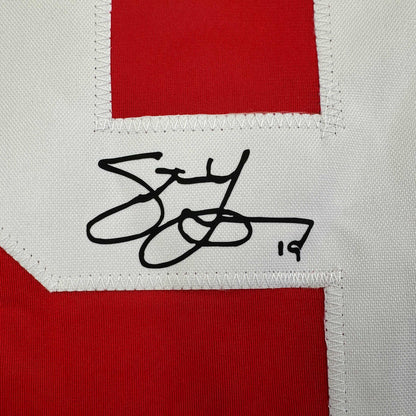 Facsimile Autographed Steve Yzerman Detroit Red Reprint Laser Auto Hockey Jersey Size Men's XL