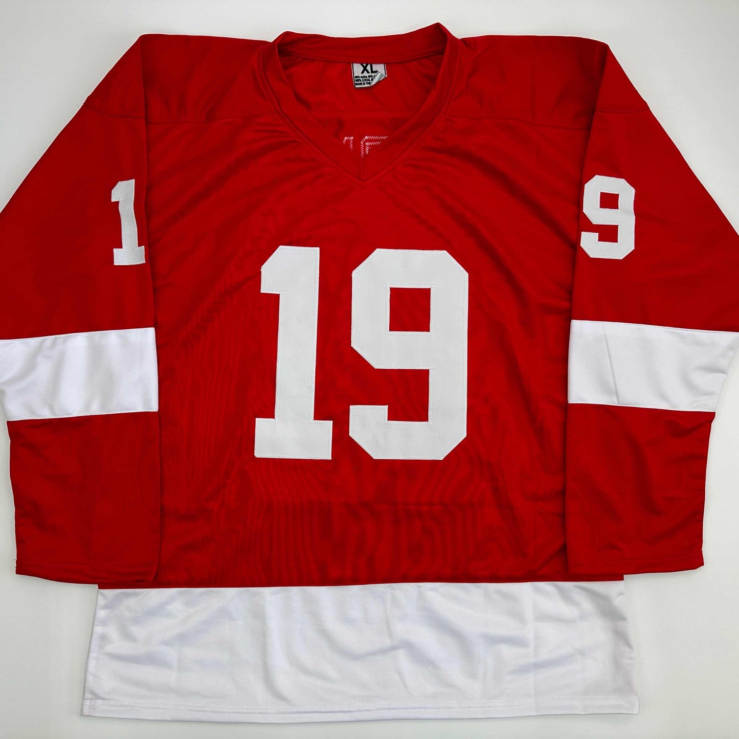 Facsimile Autographed Steve Yzerman Detroit Red Reprint Laser Auto Hockey Jersey Size Men's XL