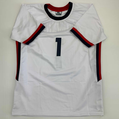 Facsimile Autographed Tim Howard United States USA White World Cup Reprint Laser Auto Soccer Jersey Size Men's XL