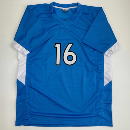 Facsimile Autographed Rodri Rodrigo Cascante Manchester City Blue Reprint Laser Auto Soccer Jersey Size Men's XL