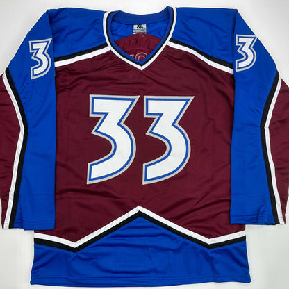 Facsimile Autographed Patrick Roy Colorado Maroon Reprint Laser Auto Hockey Jersey Size Men's XL