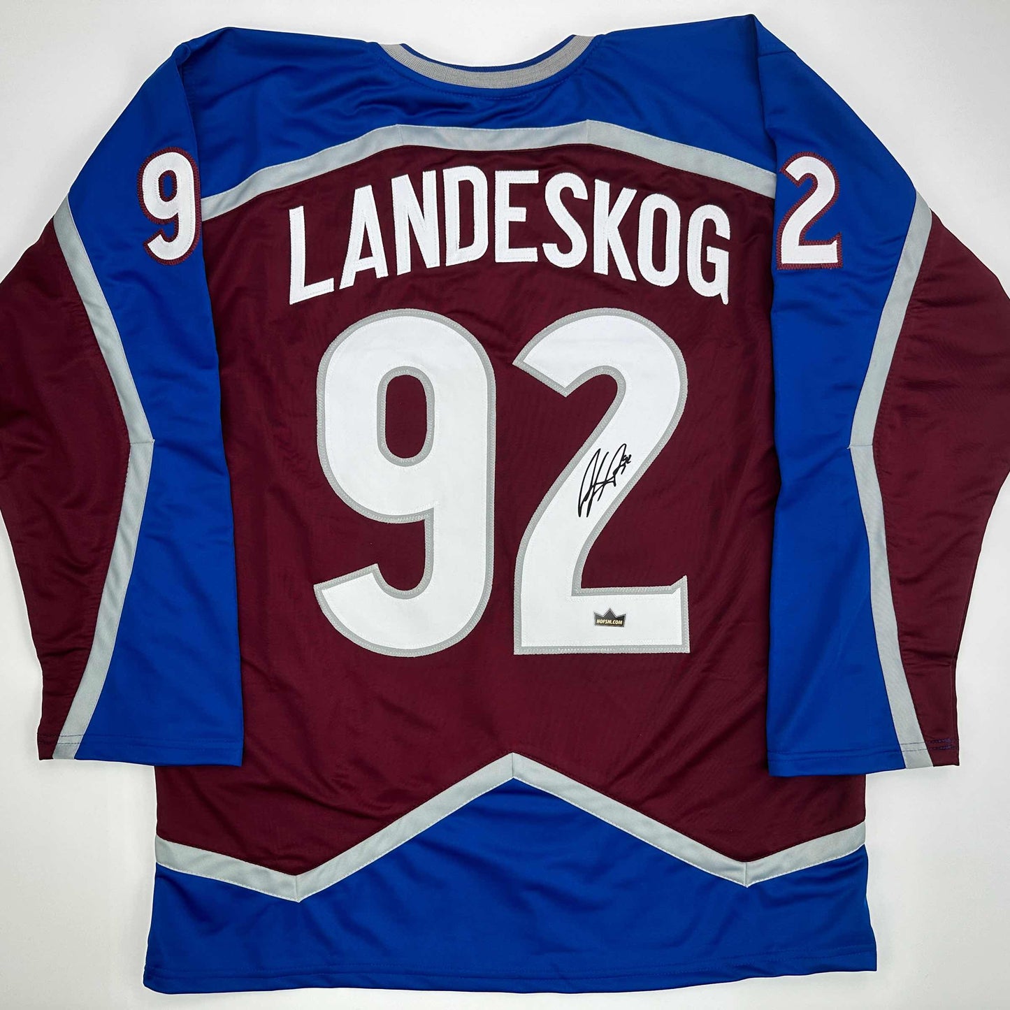 Facsimile Autographed Gabriel Landeskog Colorado Maroon Reprint Laser Auto Hockey Jersey Size Men's XL