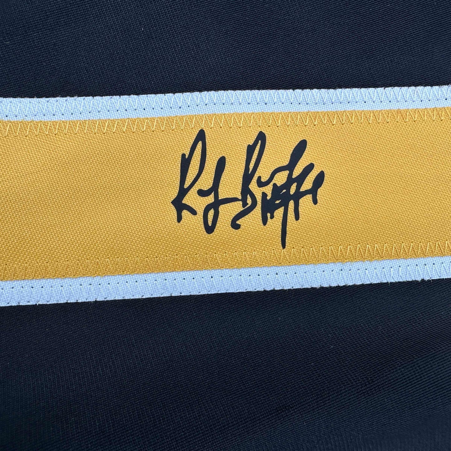 Facsimile Autographed Ray Bourque Boston Black Reprint Laser Auto Hockey Jersey Size Men's XL