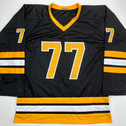 Facsimile Autographed Ray Bourque Boston Black Reprint Laser Auto Hockey Jersey Size Men's XL