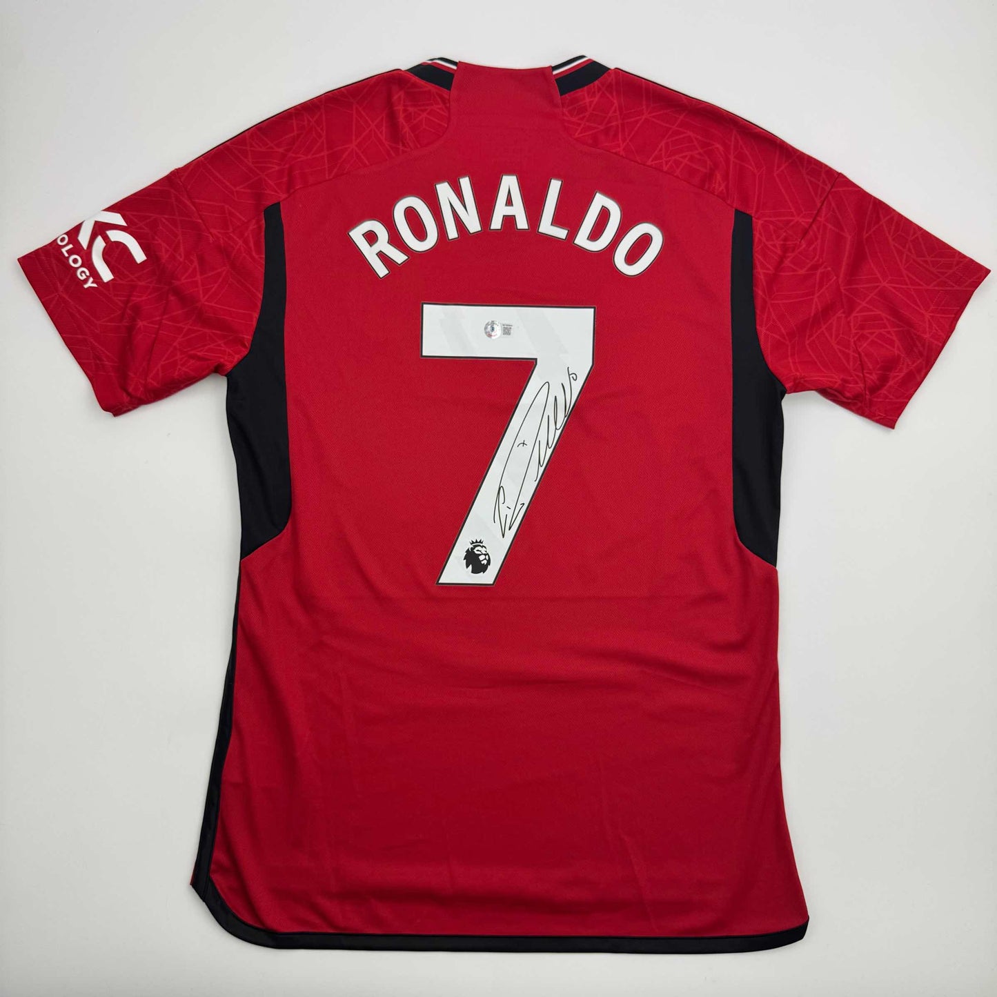Autographed/Signed Cristiano Ronaldo Manchester United Red Soccer Jersey Beckett BAS COA