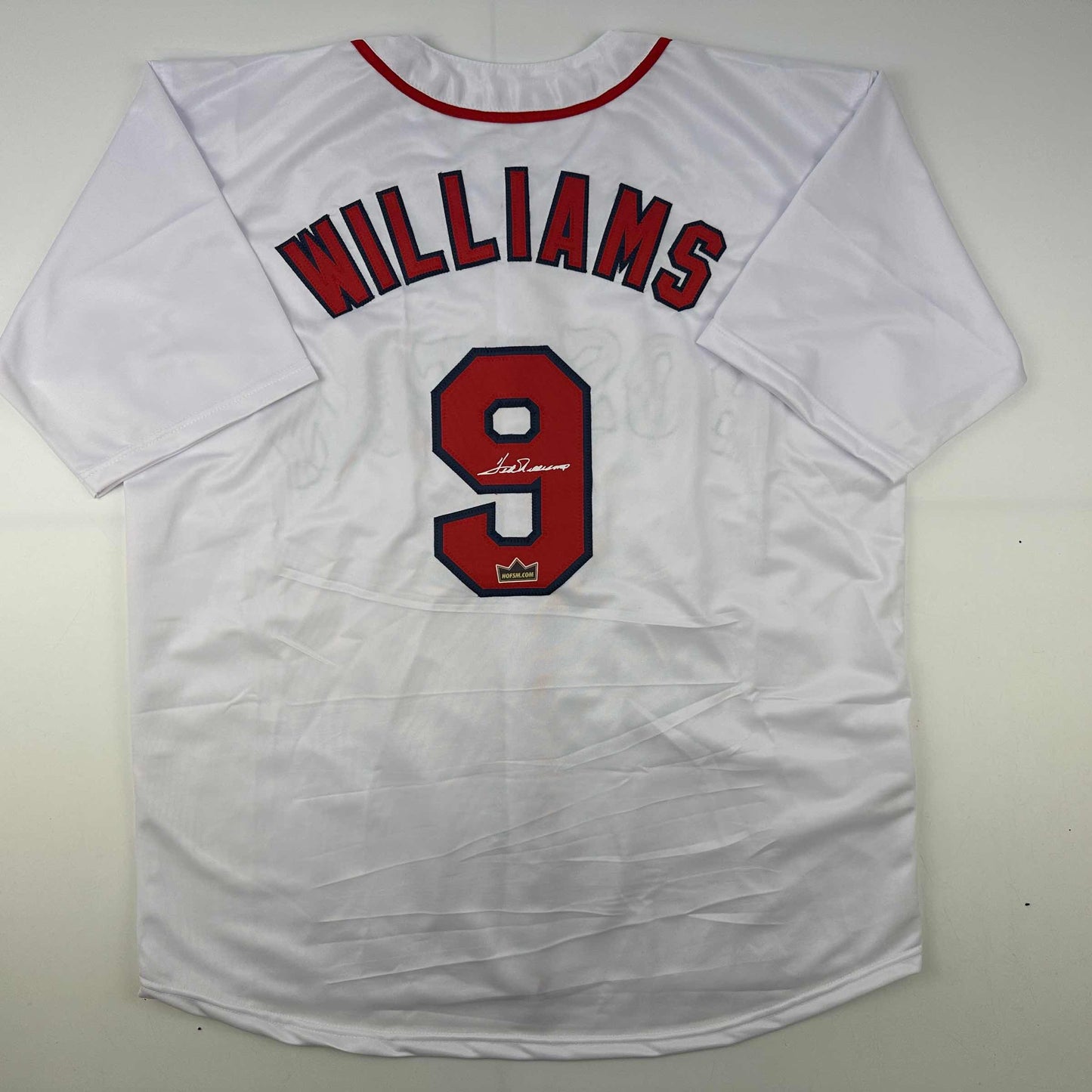 Facsimile Autographed Ted Williams Boston White Reprint Laser Auto Baseball Jersey Size Men's XL