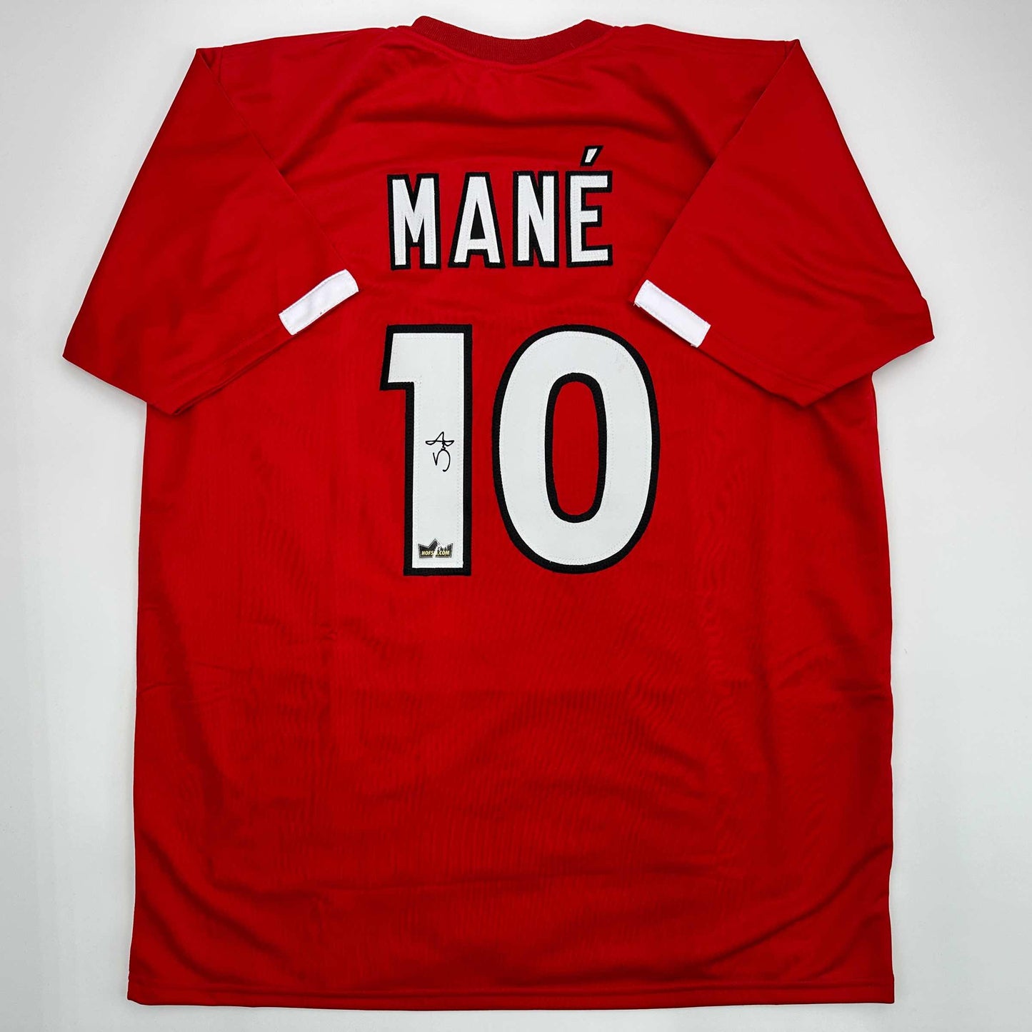 Facsimile Autographed Sadio Mane Liverpool FC Red Reprint Laser Auto Soccer Jersey Size Men's XL