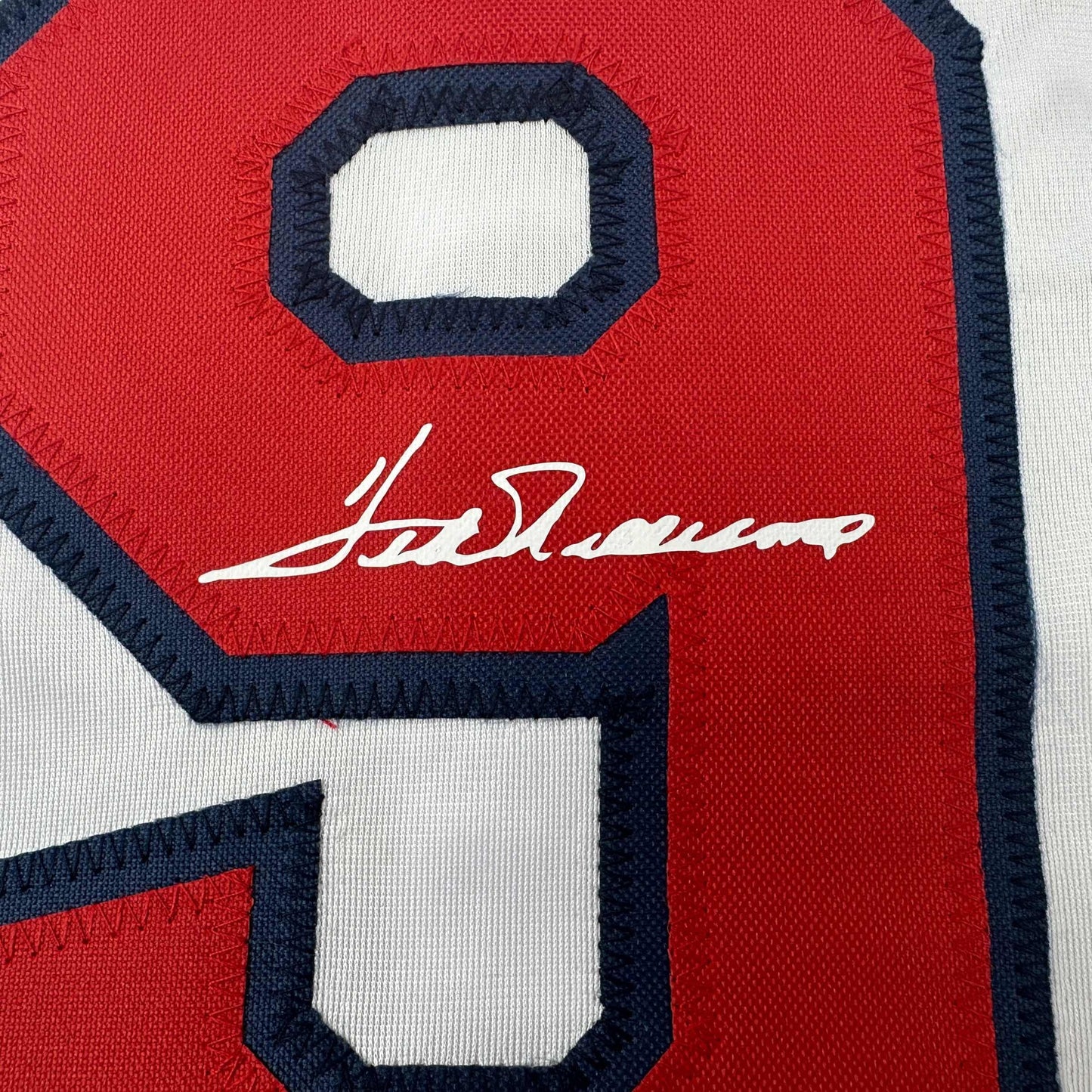 Facsimile Autographed Ted Williams Boston White Reprint Laser Auto Baseball Jersey Size Men's XL