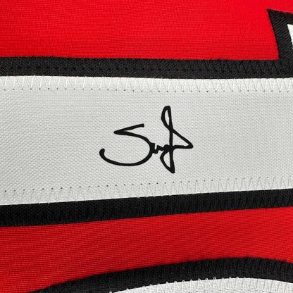 Framed Facsimile Autographed Sadio Mane 35x39 Liverpool FC Red Reprint Laser Auto Soccer Jersey