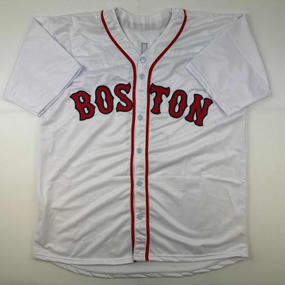 Facsimile Autographed Ted Williams Boston White Reprint Laser Auto Baseball Jersey Size Men's XL