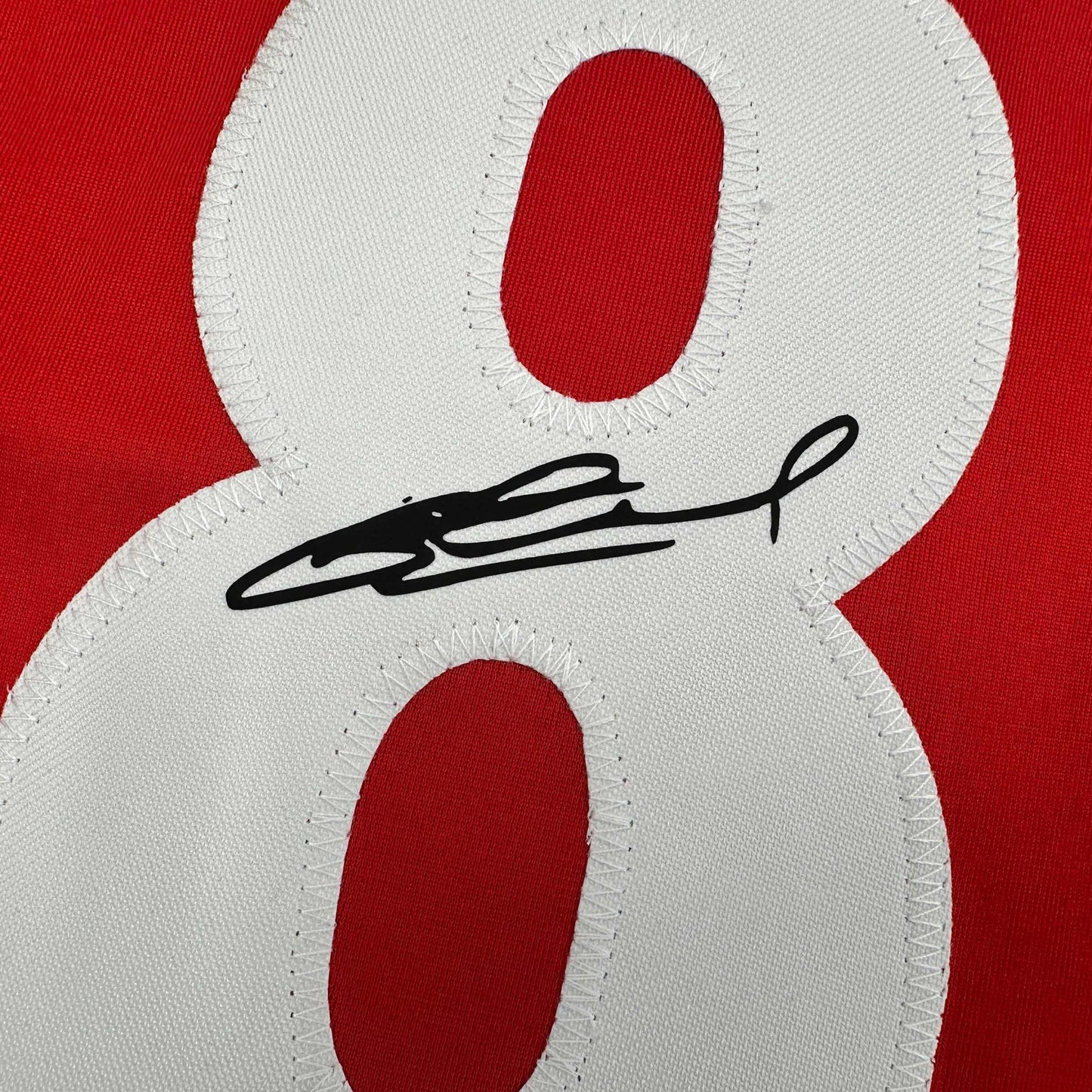 Facsimile Autographed Steven Gerrard Liverpool FC Red Reprint Laser Auto Soccer Jersey Size Men's XL