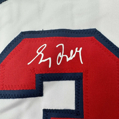 Facsimile Autographed Greg Maddux Atlanta White Reprint Laser Auto Baseball Jersey Size Men's XL