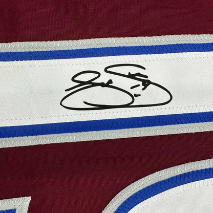 Facsimile Autographed Joe Sakic Colorado Maroon Reprint Laser Auto Hockey Jersey Size Men's XL
