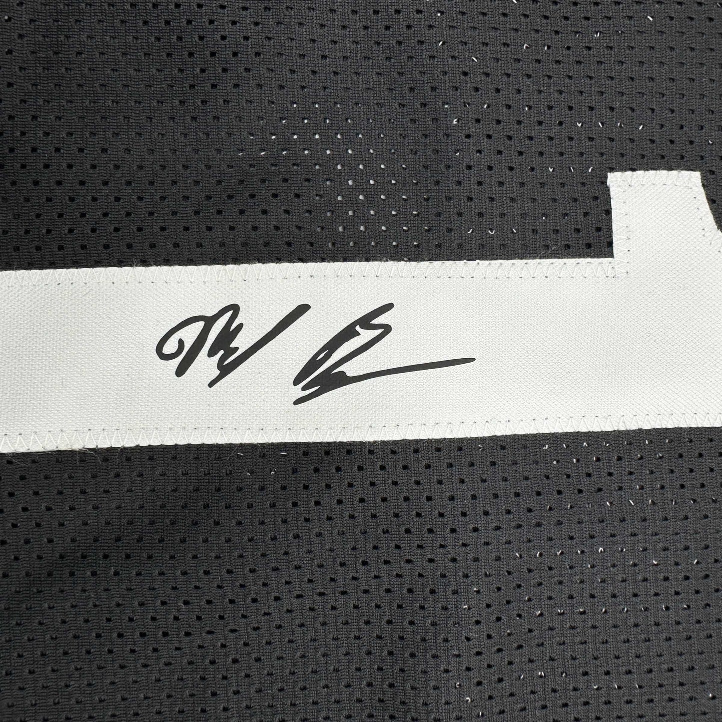 Facsimile Autographed Mikal Bridges Brooklyn Black Reprint Laser Auto Basketball Jersey Size Men's XL