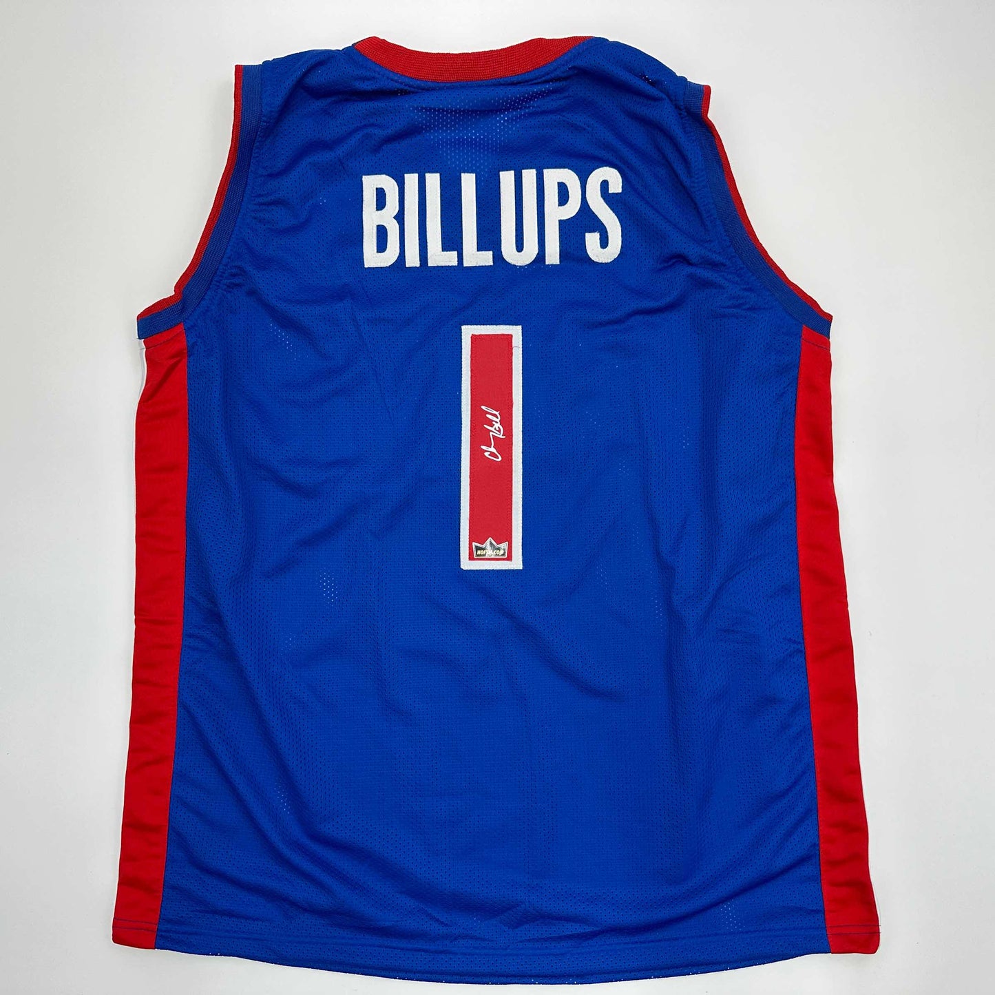 Facsimile Autographed Chauncey Billups Detroit Blue Reprint Laser Auto Basketball Jersey Size Men's XL