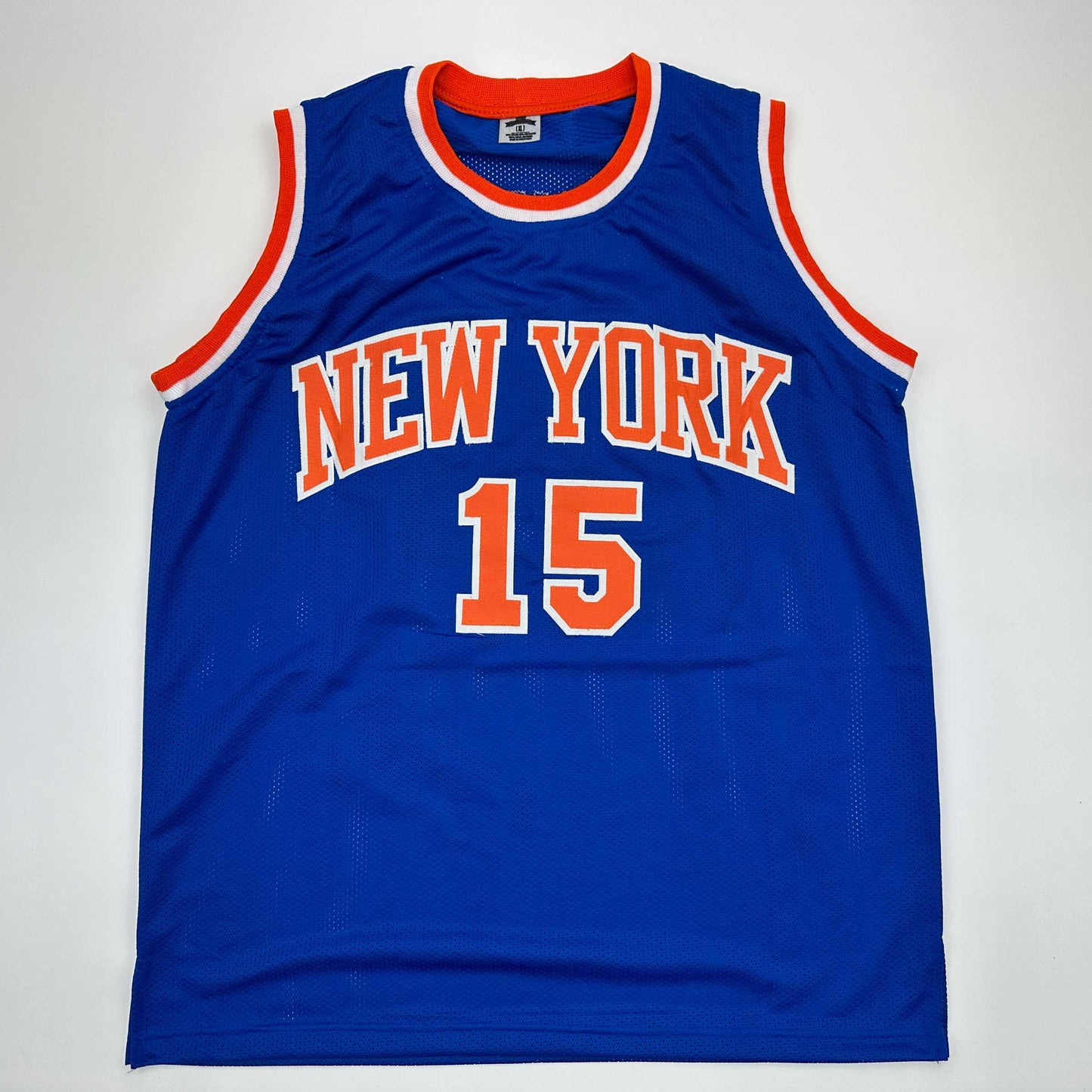 Facsimile Autographed Earl Monroe New York Blue Reprint Laser Auto Basketball Jersey Size Men's XL