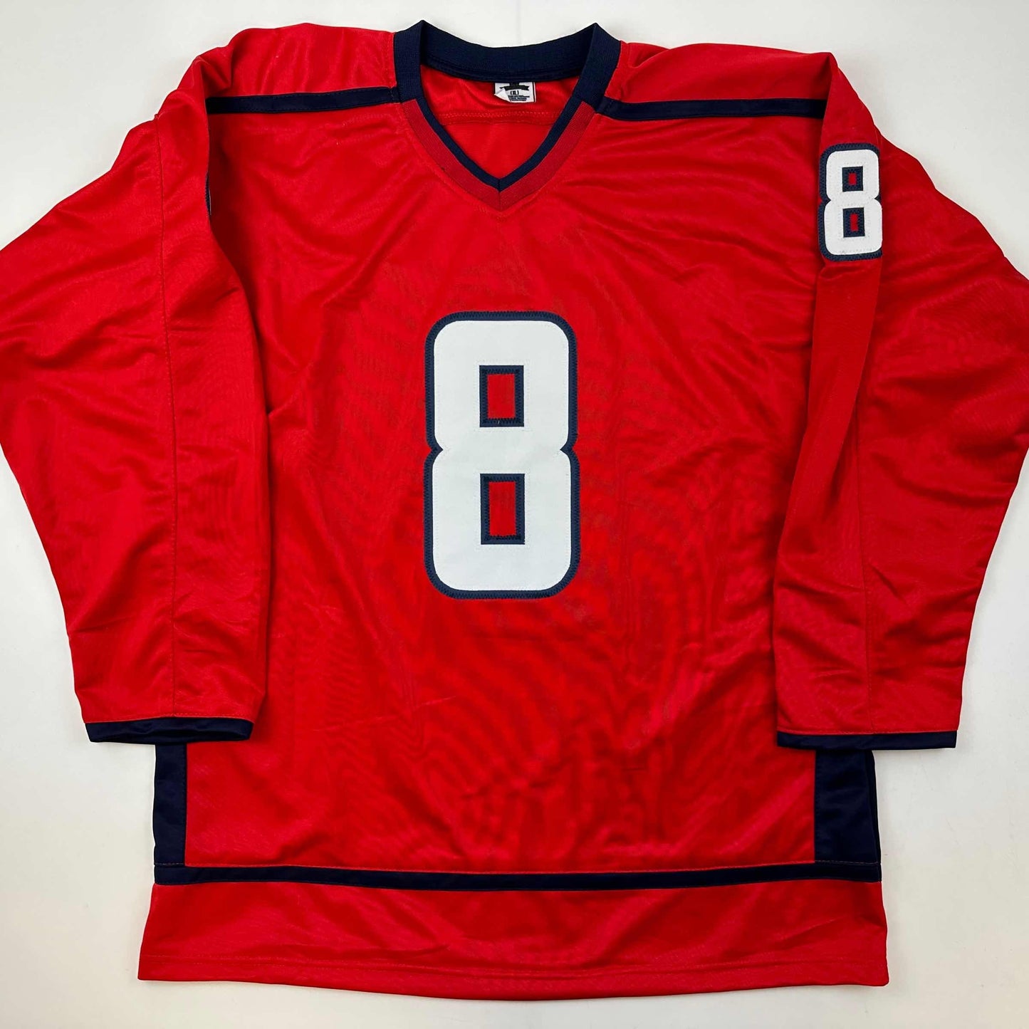 Facsimile Autographed Alexander Ovechkin Washington Red Reprint Laser Auto Hockey Jersey Size Men's XL
