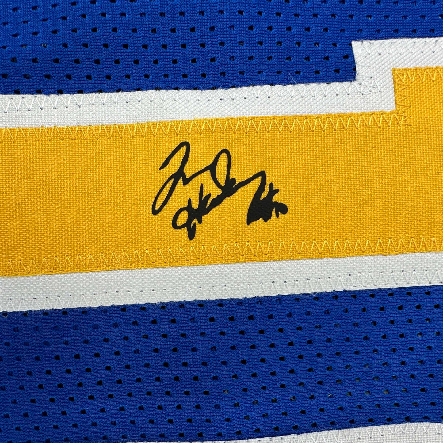 Facsimile Autographed Tim Hardaway Golden State Blue Reprint Laser Auto Basketball Jersey Size Men's XL