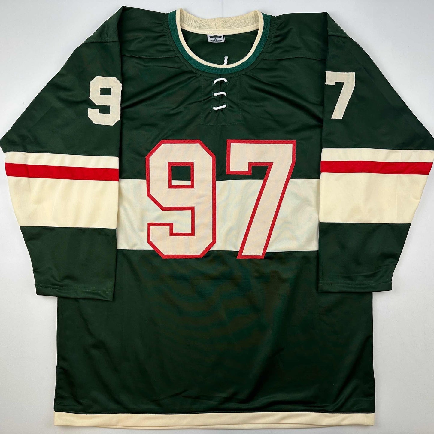 Facsimile Autographed Kirill Kaprizov Minnesota Green Reprint Laser Auto Hockey Jersey Size Men's XL