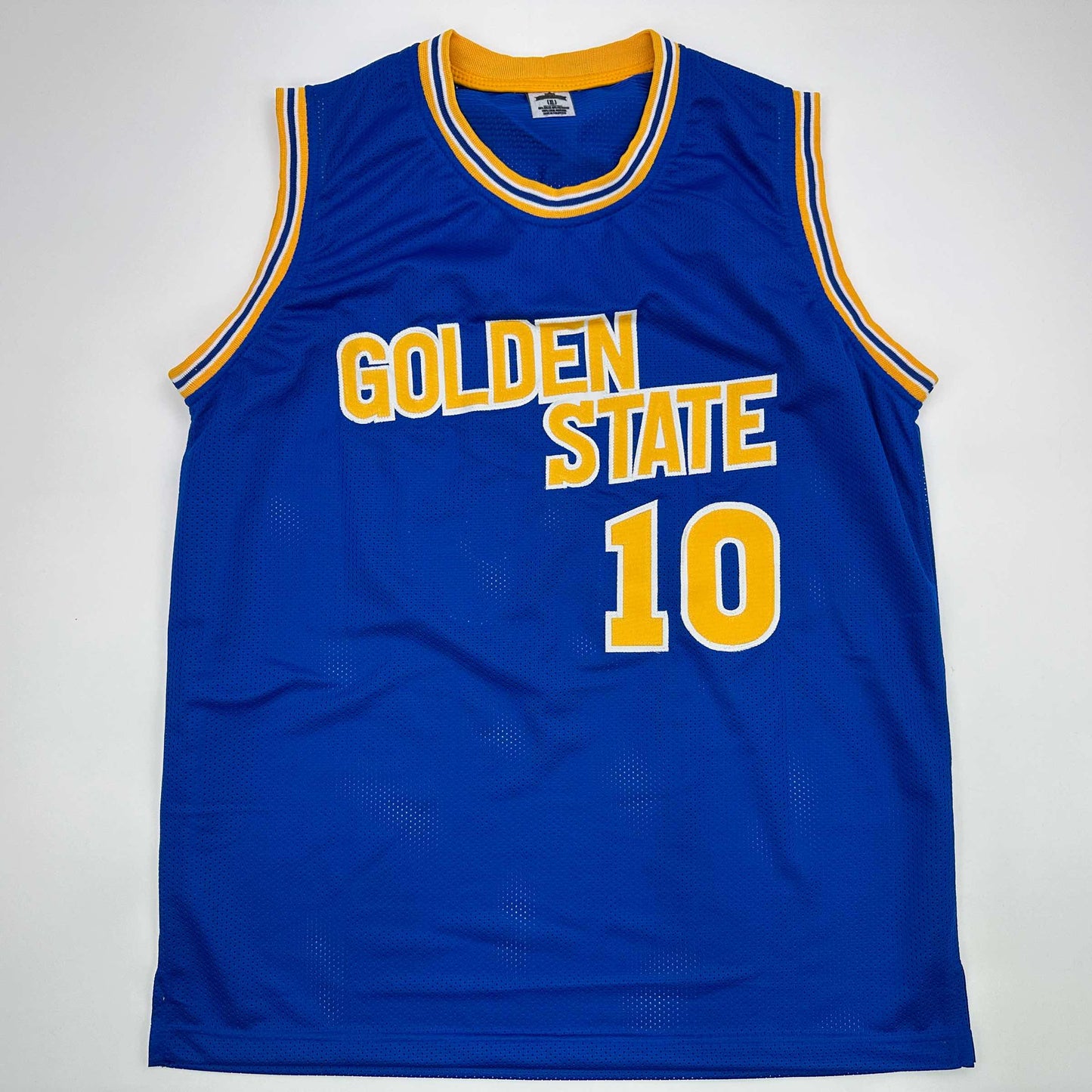 Facsimile Autographed Tim Hardaway Golden State Blue Reprint Laser Auto Basketball Jersey Size Men's XL