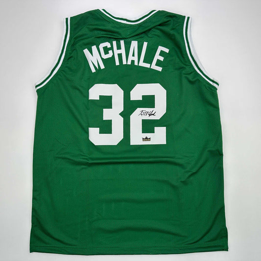 Facsimile Autographed Kevin McHale Boston Green Reprint Laser Auto Basketball Jersey Size Men's XL