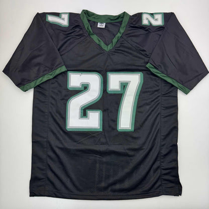 Autographed/Signed Quinyon Mitchell Philadelphia Black Football Jersey JSA COA
