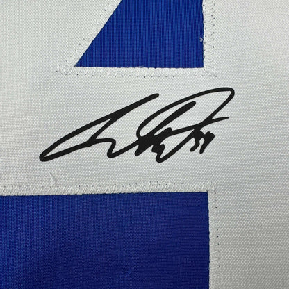Facsimile Autographed Auston Matthews Toronto Blue Reprint Laser Auto Hockey Jersey Size Men's XL